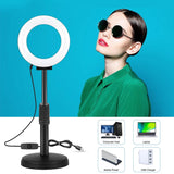 Curved Usb Led Ring Light for Selfie Beauty and Vlogging - Rear View
