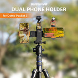 Universal Dual Phone Clamp for Dji Pocket 3 - Side View