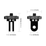 Metal Tripod Mount for Action Cameras - 1 / 4 Screw - Top-Down View