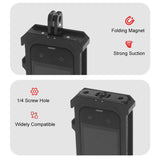 Metal Protective Cage for Insta360 X3 with Cold Shoe and Tripod Adapter - Rear View