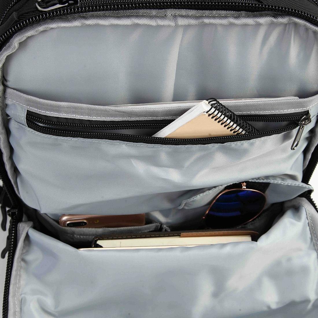 17 Inch Waterproof Usb Shoulder Backpack for Travel - Black