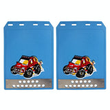 Premium Heavy Duty Molded Splash Front And Rear Mud Flaps Fender Guard Medium Size Random Pattern Delivery - Black
