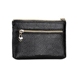 Spacious Litchi Texture Rfid Hand Wallet - Black - 45-Degree Angle