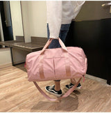 Yoga and Sports Gym Bag - Lightweight Nylon - Black - Rear View