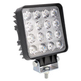 48W 4000Lm 16 Led White Light Condenser Engineering Lamp / Waterproof Ip67 Suvs Light Dc 10 - 30V Black - Front View