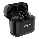 Wireless Bluetooth 5.0 Earbuds with Charging Case - T3 Tws - Black - Front View