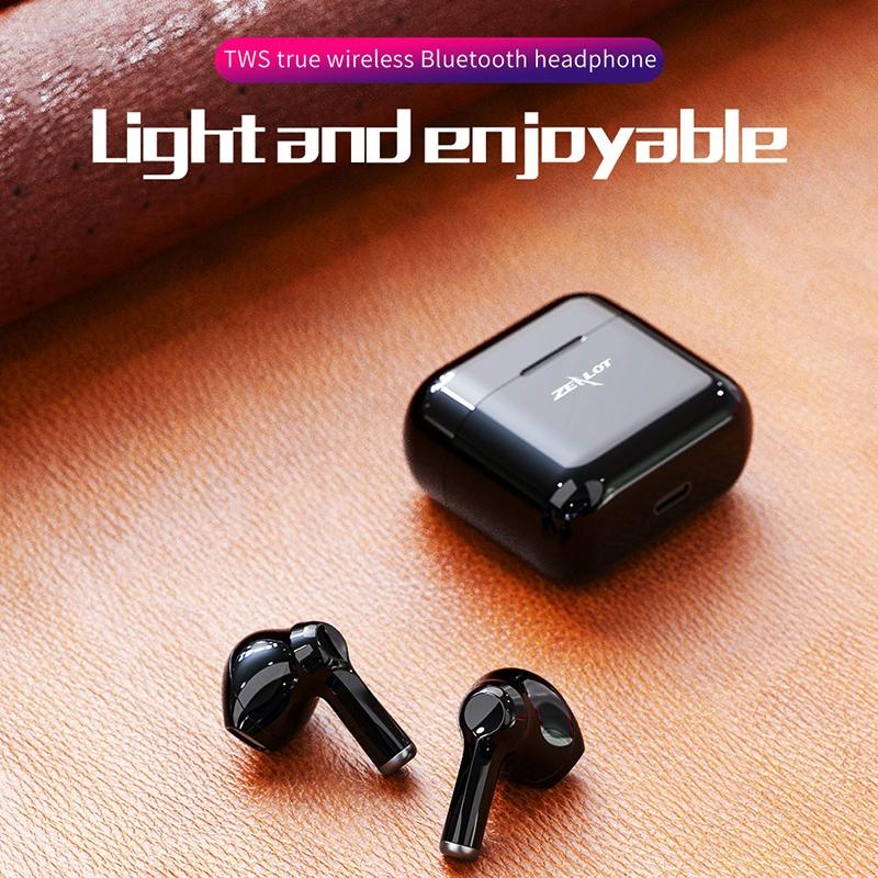 Wireless Bluetooth 5.0 Earbuds with Charging Case - T3 Tws - Black