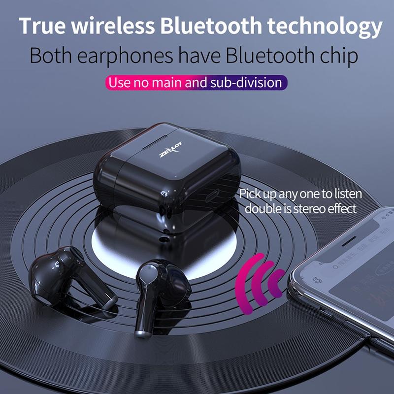 Wireless Bluetooth 5.0 Earbuds with Charging Case - T3 Tws - Black