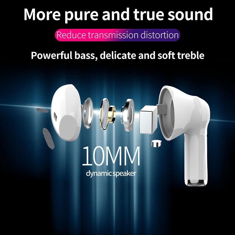 Wireless Bluetooth 5.0 Earbuds with Charging Case - T3 Tws - Black