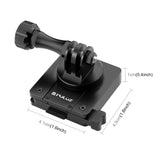 Universal Quick Release Bracket for Action Cameras - Aluminum - 45-Degree Angle