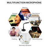 Drive-Free Computer Microphone - 3.5Mm Plug Black 3.5M - Low Angle