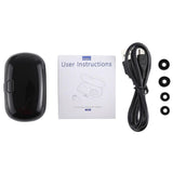 Portable Bluetooth V5.0 Earphones with Charging Box - X8 Tws for Outdoor Sports Black - 45-Degree Angle