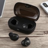 Portable Bluetooth V5.0 Earphones with Charging Box - X8 Tws for Outdoor Sports Black - Close-Up Angle