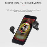 Portable Bluetooth V5.0 Earphones with Charging Box - X8 Tws for Outdoor Sports Black - Extra Image