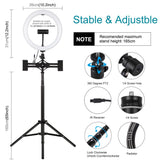 10.2 Rgbw Led Ring Light Kit with Tripod and Phone Mount - Low Angle