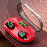 True Wireless Bluetooth 5.0 Earphones with Touch Display and Charging Box - Black - Extra Image