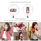 10.2 Curved Led Ring Light with Tripod & Remote for Vlogging & Photography - Black - Top-Down View
