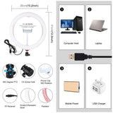 10.2 Curved Led Ring Light with Tripod & Remote for Vlogging & Photography - Black - Low Angle