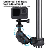 Adjustable 360 Degree Bike Handlebar Mount for Action Cameras - Low Angle
