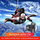 360 Degree Rotation Backpack Mount for Gopro Dji Xiaoyi & Other Action Cameras - Rear View