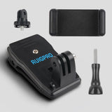 360 Degree Rotation Backpack Mount for Gopro Dji Xiaoyi & Other Action Cameras - Close-Up Angle