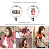 10.2 26cm Ring Light Kit with Tripod Usb 3 Modes Dual Colour Phone Clamp Remote - Black - Extra Image