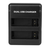 Portable Dual Usb Charger for Gopro Hero4 Batteries - Top-Down View