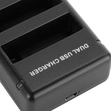 Portable Dual Usb Charger for Gopro Hero4 Batteries - Rear View
