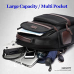 Waterproof Anti-Theft Usb Shoulder Bag - Large Capacity - 28X19X42Cm - Black
