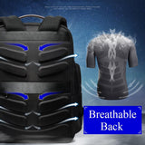 Waterproof Anti-Theft Usb Shoulder Bag - Large Capacity - 28X19X42Cm - Black - Close-Up Angle