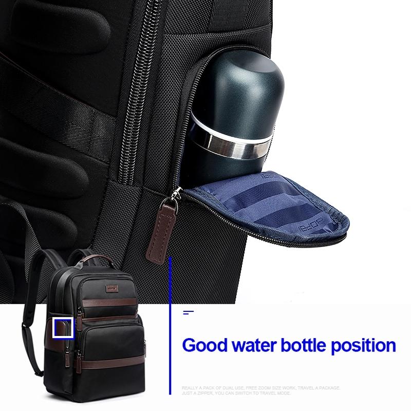 Waterproof Anti-Theft Usb Shoulder Bag - Large Capacity - 28X19X42Cm - Black