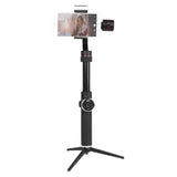 3-axis Gimbal Stabilizer with Tripod Mount & Fill Light for Smartphones - Black - Front View