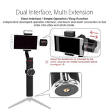 3-axis Gimbal Stabilizer with Tripod Mount & Fill Light for Smartphones - Black - Top-Down View