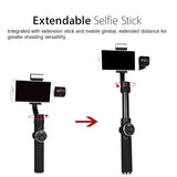 3-axis Gimbal Stabilizer with Tripod Mount & Fill Light for Smartphones - Black - 45-Degree Angle