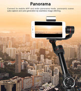 3-axis Gimbal Stabilizer with Tripod Mount & Fill Light for Smartphones - Black - Extra Image