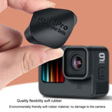 Soft Rubber Camera Lens Protective Cap for Gopro Hero10 / Hero9 - Scratch Resistant - 45-Degree Angle