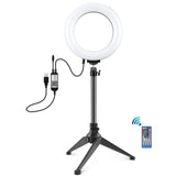 6.2 Rgbw Led Ring Light with Tripod and Remote Control - Side View