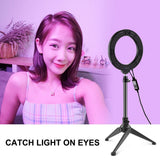 6.2 Rgbw Led Ring Light with Tripod and Remote Control - Top-Down View