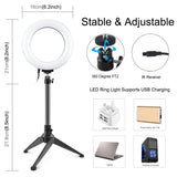 6.2 Rgbw Led Ring Light with Tripod and Remote Control - Close-Up Angle