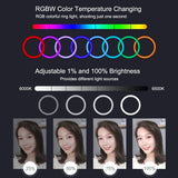 6.2 Rgbw Led Ring Light with Tripod and Remote Control