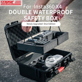 Waterproof Dual-layer Storage Box for Insta360 X4 Startrc - Black