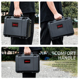 Waterproof Dual-layer Storage Box for Insta360 X4 Startrc - Black - Rear View