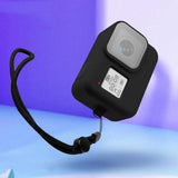Gopro Hero8 Silicone Case with Wrist Strap - Protective Cover - Black - Close-Up Angle