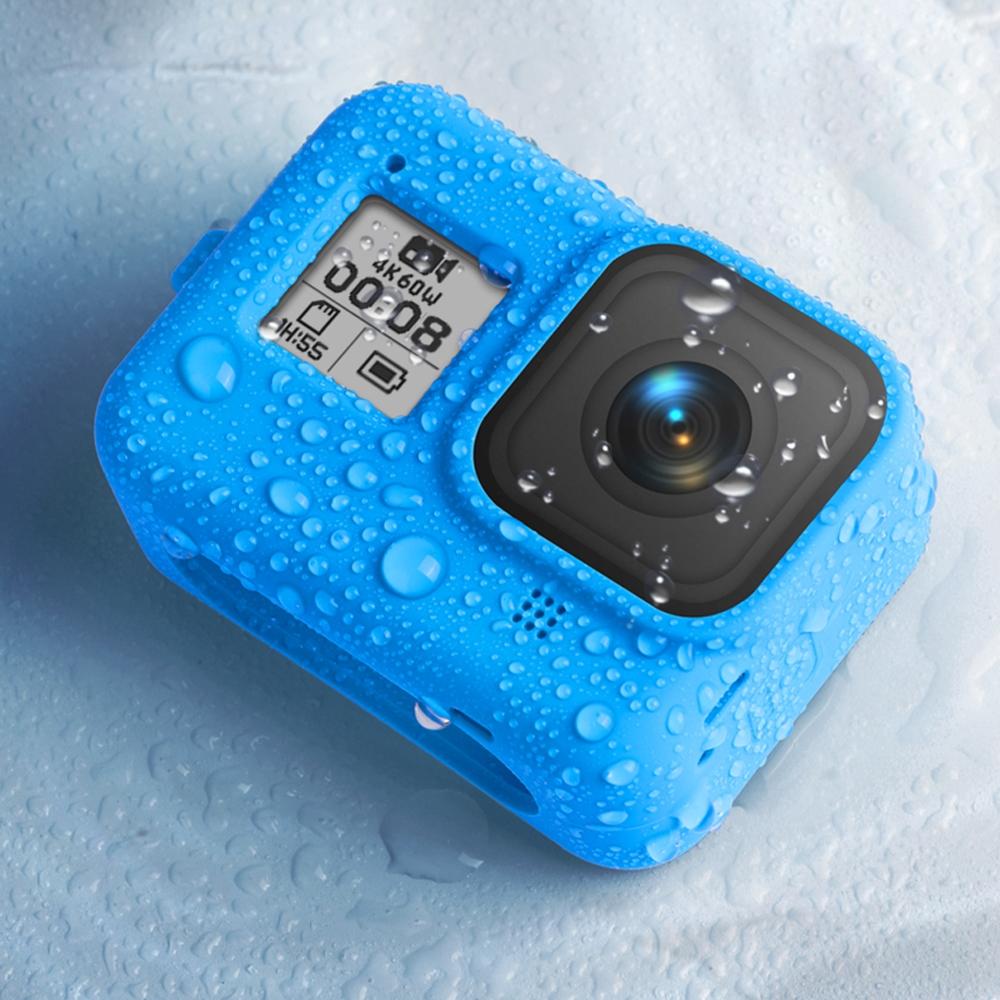 Gopro Hero8 Silicone Case with Wrist Strap - Protective Cover - Black