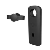 360 Camera Silicone Case with Lens Cover for Ricoh Theta Sc2 - Black - Low Angle