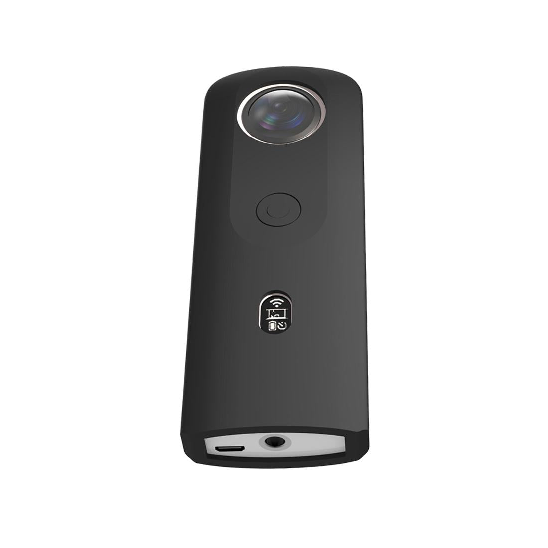 360 Camera Silicone Case with Lens Cover for Ricoh Theta Sc2 - Black
