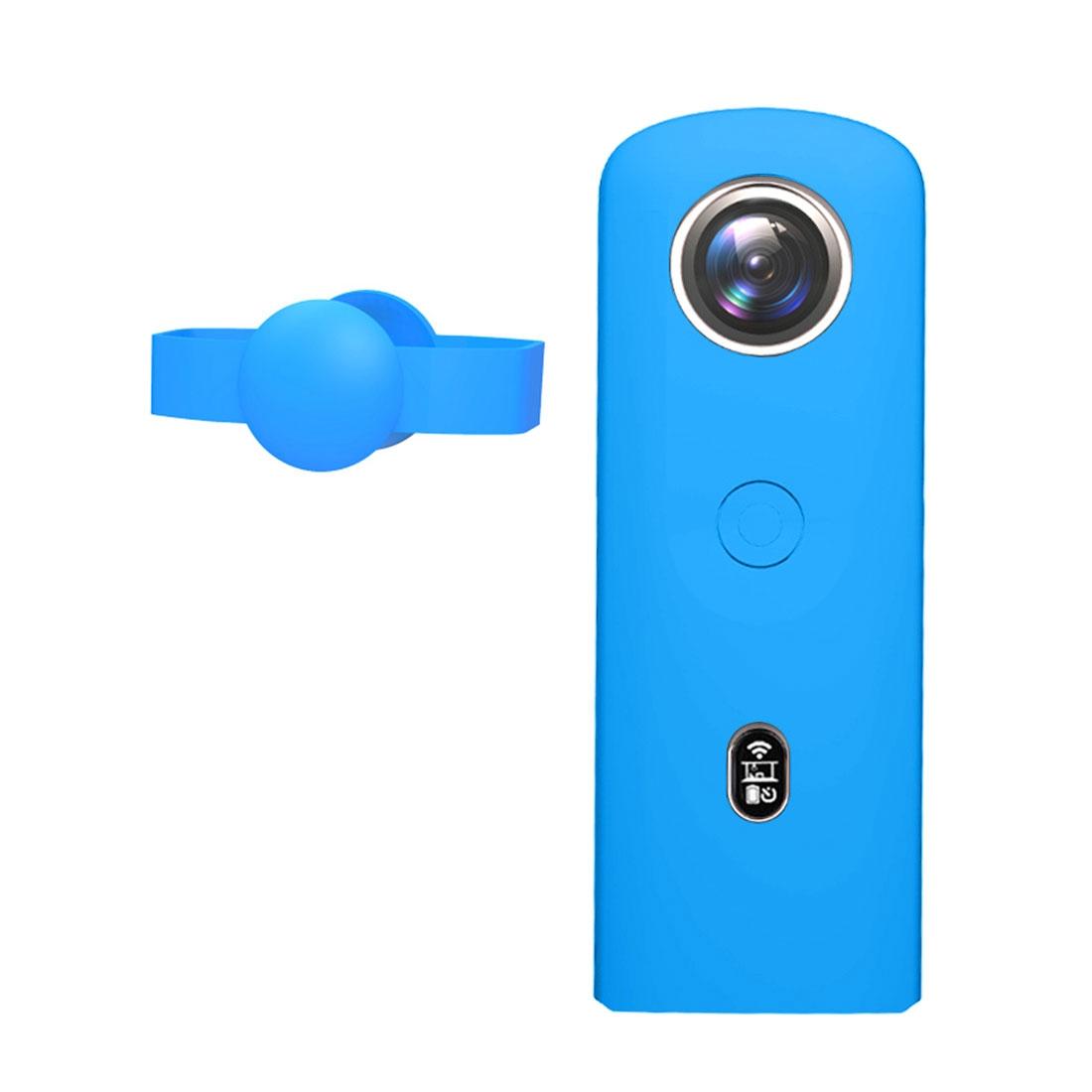 360 Camera Silicone Case with Lens Cover for Ricoh Theta Sc2 - Black