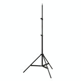 Aluminum Light Stand For Studio Flash - 1.9M Height - Black - Side View