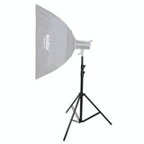 Aluminum Light Stand For Studio Flash - 1.9M Height - Black - Rear View