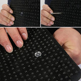 Portable Golf Putting Mat with Push Rod Trainer - 48x23cm - Black - 45-Degree Angle